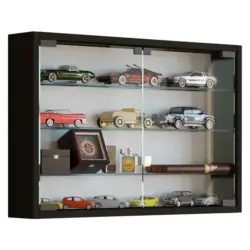 Hängevitrine in Schwarz
