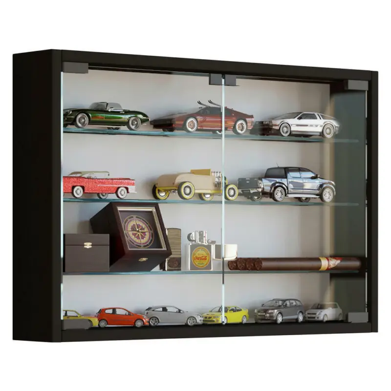 Hängevitrine in Schwarz