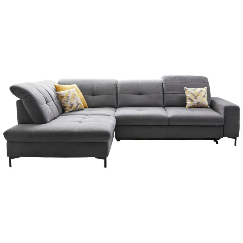 Ecksofa in Chenille Grau