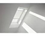 Hornbach Velux Plissee-Faltstore weiß gemustert manuell FHL F08 1256SWL