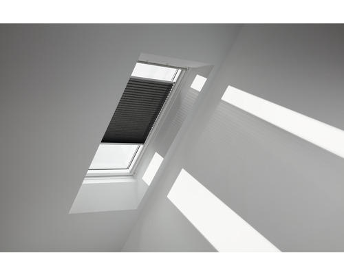 Velux Plissee-Faltstore manuell graphitgrau uni FHL FK06 1274S