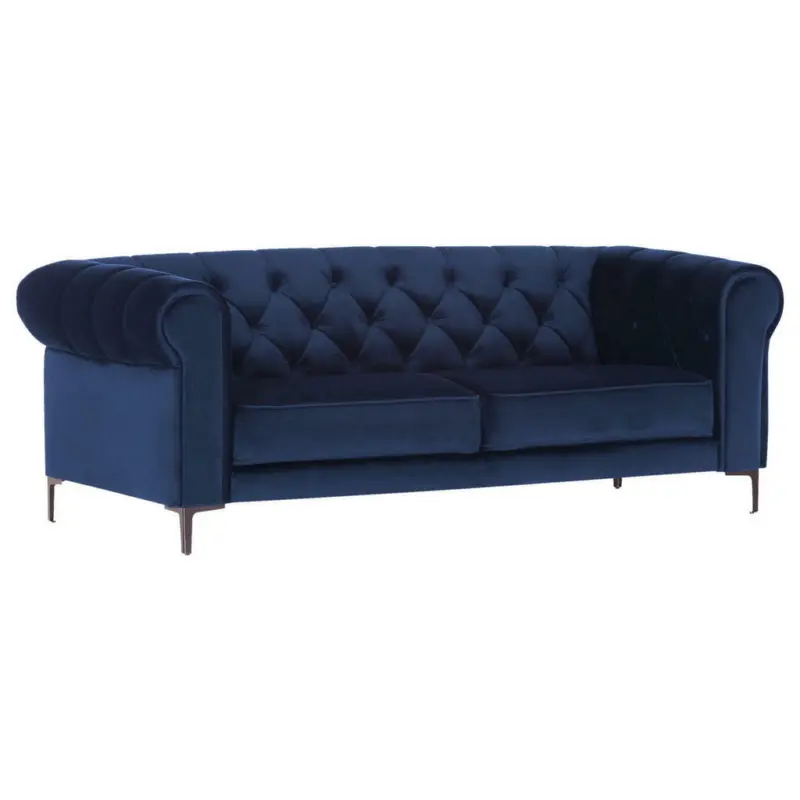 2,5-Sitzer in Samt Blau