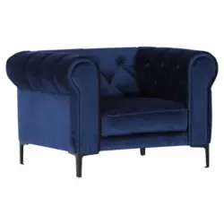 Sessel in Samt Blau