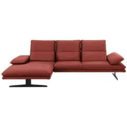Ecksofa in Mikrofaser Rot