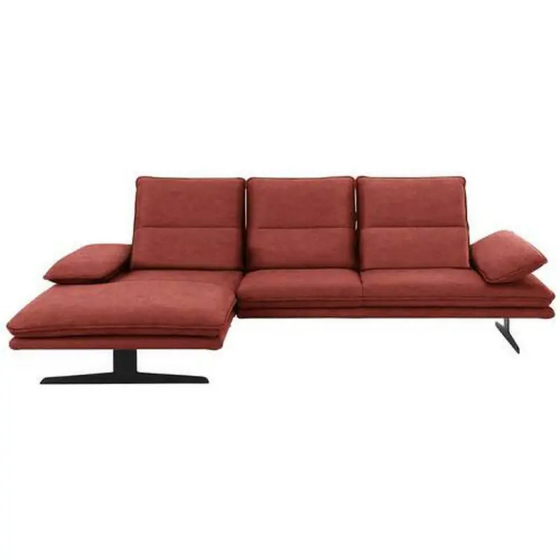 Ecksofa in Mikrofaser Rot