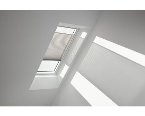 Velux Plissee-Faltstore manuell silbergrau uni FHL PK06 1284S