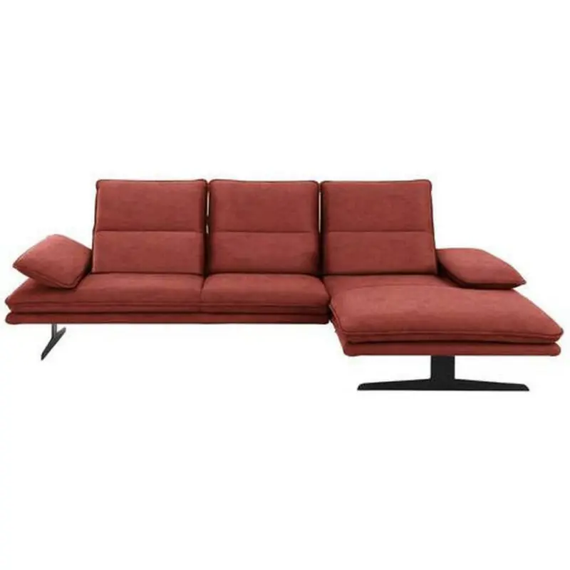 Ecksofa in Mikrofaser Rot