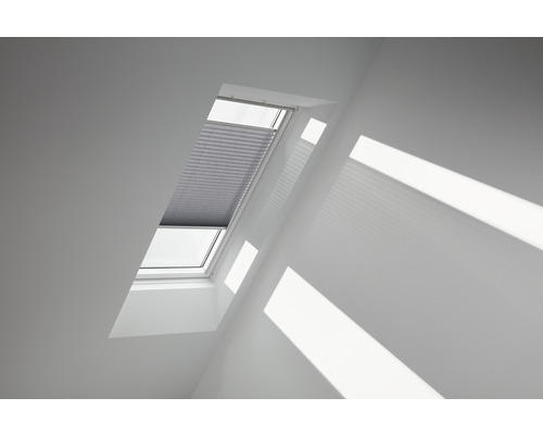 Velux Plissee-Faltstore manuell grau uni FHL S04 1282S