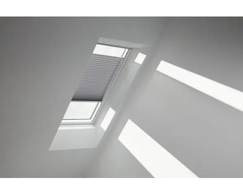 Velux Plissee-Faltstore manuell grau uni FHL P06 1282S