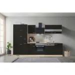 XXXLutz Lauterach - Ihr M&ouml;belhaus bei Bregenz K&uuml;chenblock 310 cm in Schwarz, Eichefarben