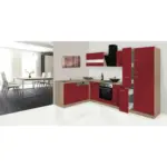 XXXLutz Lauterach - Ihr Möbelhaus bei Bregenz Eckküche 172/310 cm in Rot, Eichefarben