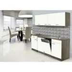 XXXLutz Lauterach - Ihr Möbelhaus bei Bregenz Küchenblock 195 cm in Weiß, Eichefarben