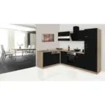 XXXLutz Lauterach - Ihr M&ouml;belhaus bei Bregenz Eckk&uuml;che 172/280 cm in Schwarz, Eichefarben