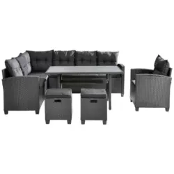 Dining-Loungeset 18-teilig 176/232 cm