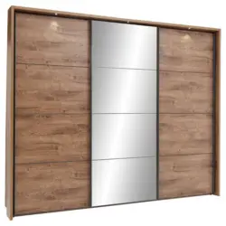 Schwebet&uuml;renschrank in Graphitfarben, Eichefarben