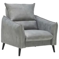 Sessel in Velours Grau