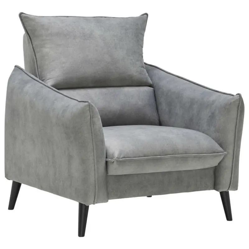 Sessel in Velours Grau