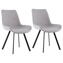 Stuhl-Set 2 Stück in Stahl Struktur