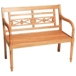 Gartenbank 107/60/90 cm in Naturfarben