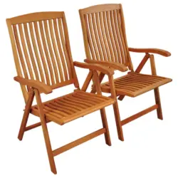 Gartensessel-Set Holz Braun