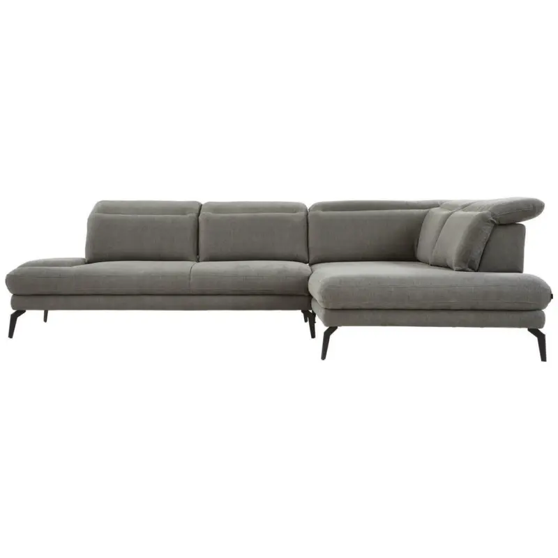 Ecksofa in Webstoff Grau