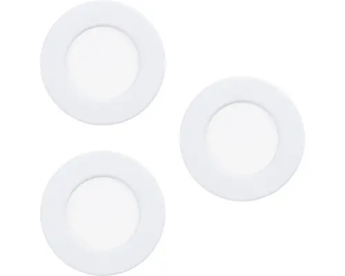 LED Einbauleuchte Eglo FUEVA 5 2,7 W 300 lm 3000 K 1-flammig Ø 86 mm weiß IP 20 3 Stück