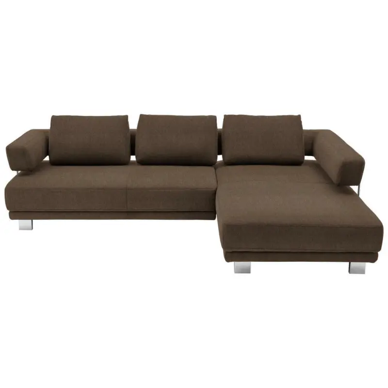 Ecksofa in Chenille Braun