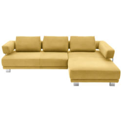 Ecksofa in Chenille Gelb