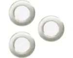 Hornbach LED Einbauleuchte Eglo FUEVA 5 2,7 W 300 lm 3000 K 1-flammig Ø 86 mm nickel-matt IP 20 3 Stück