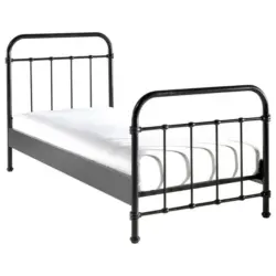 Kinder-/Juniorbett 90/200 cm in Schwarz