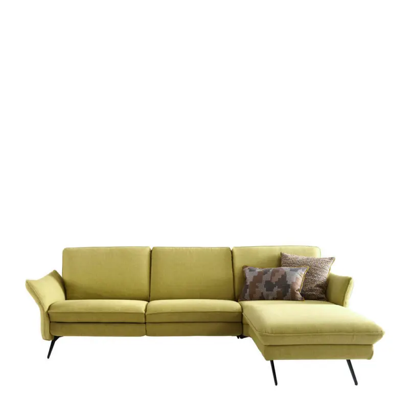 Ecksofa in Chenille Grün