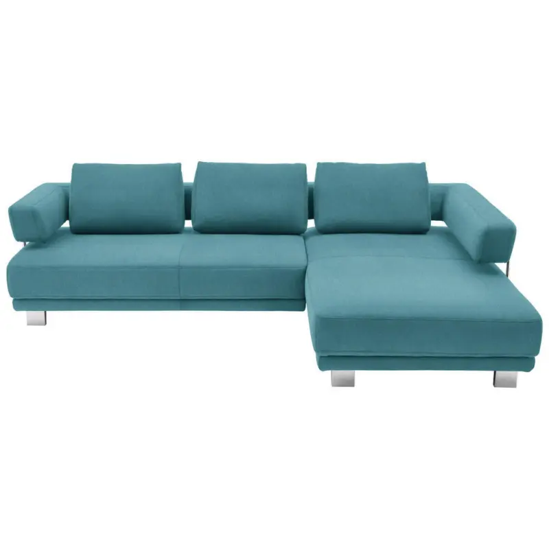 Ecksofa in Chenille Petrol