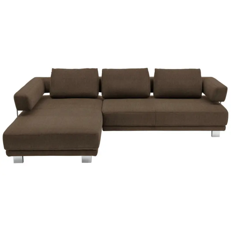 Ecksofa in Chenille Braun