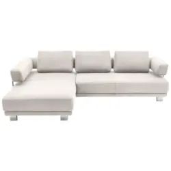Ecksofa in Chenille Beige