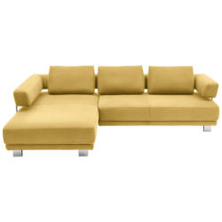 Ecksofa in Chenille Gelb