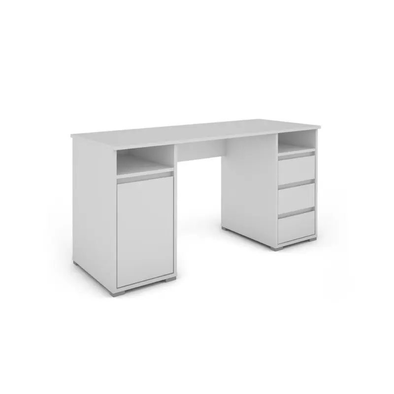 Schreibtisch 138/55/75 cm in Weiß