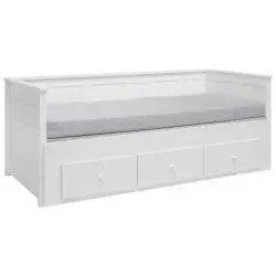 Ausziehbett 90/200 cm in Weiß