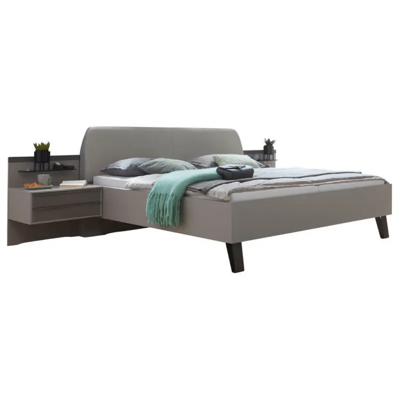 Bettanlage 180/200 cm in Braun, Grau