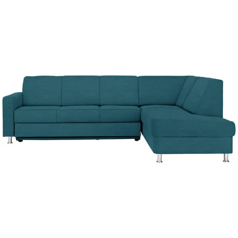 Ecksofa in Flachgewebe Blau
