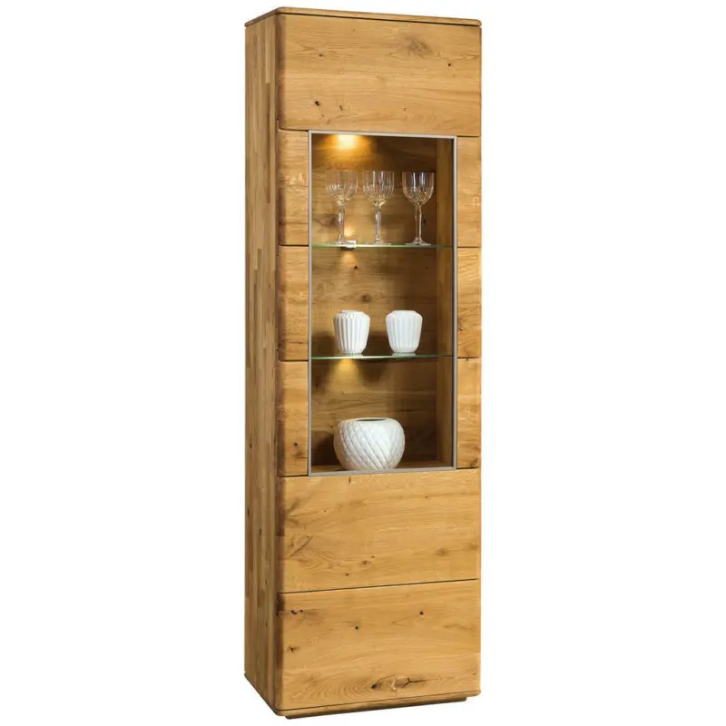 Vitrine in vollmassiv Eiche
