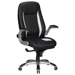 Chefsessel in Lederlook Schwarz
