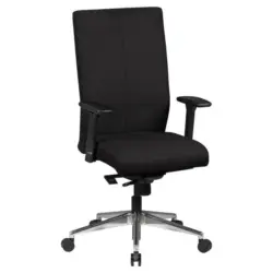 Drehstuhl in Webstoff Schwarz