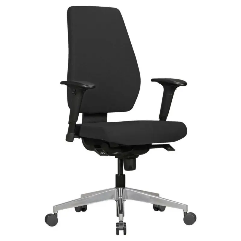 Drehstuhl in Webstoff Schwarz