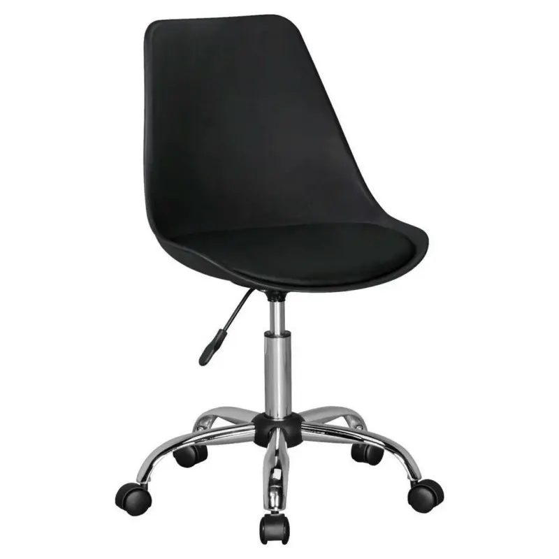 Jugenddrehstuhl in Lederlook Schwarz