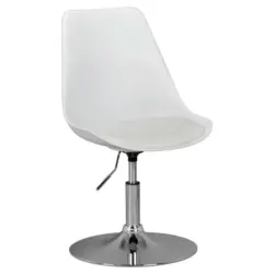 Jugenddrehstuhl in Lederlook Weiß