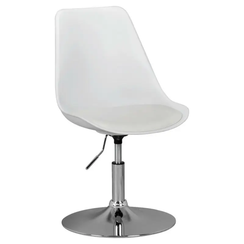 Jugenddrehstuhl in Lederlook Weiß