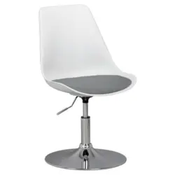 Jugenddrehstuhl in Webstoff Grau, Weiß