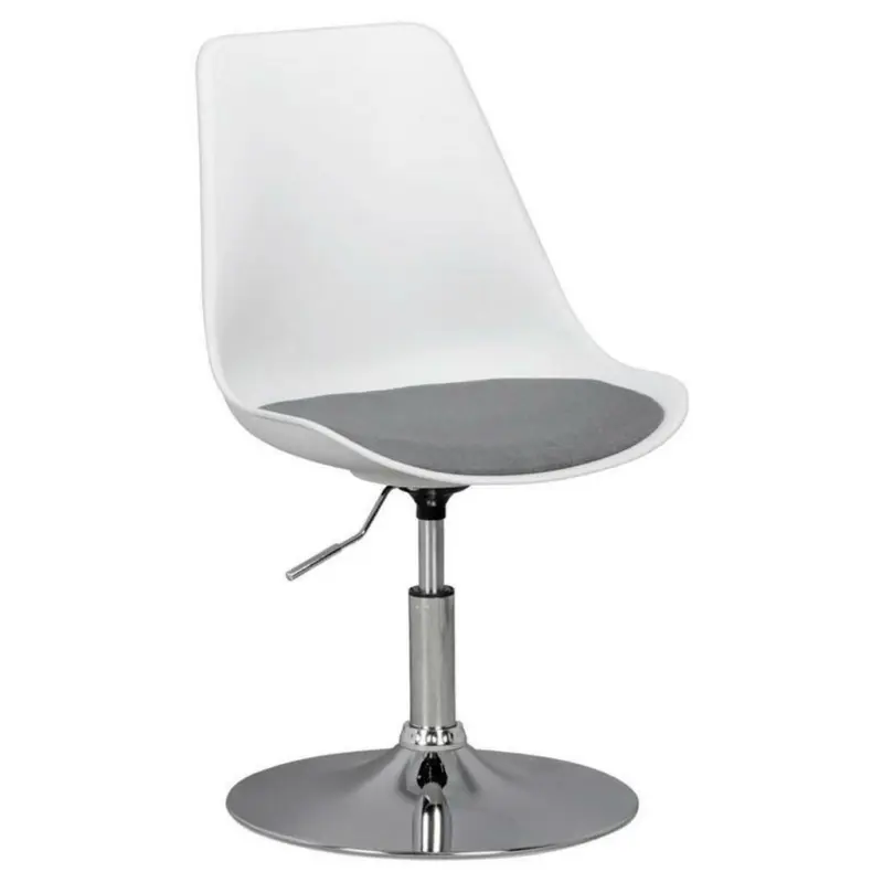 Jugenddrehstuhl in Webstoff Grau, Weiß