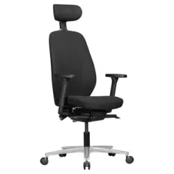 Drehstuhl in Webstoff Schwarz