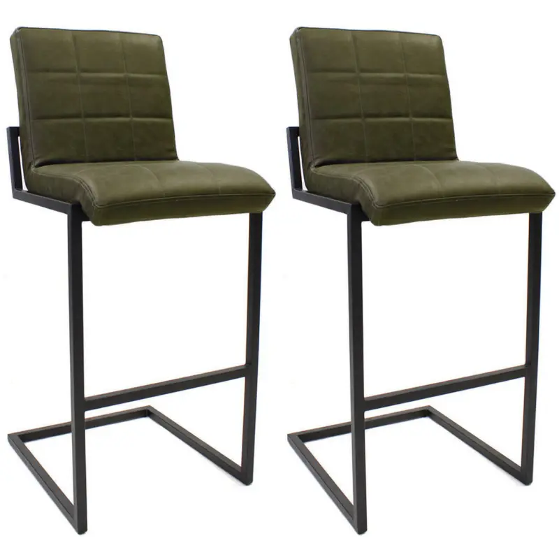 Barhocker-Set in Dunkelgr&uuml;n